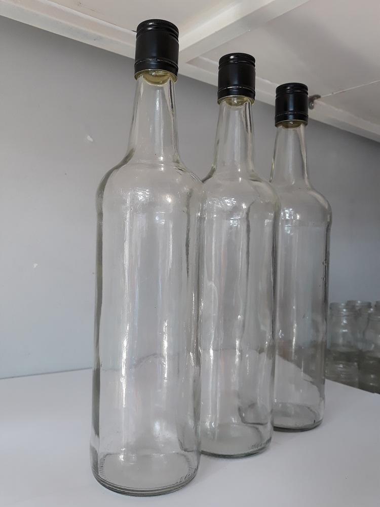 COMBO 06 vỏ chai thủy tinh tròn 750ml nắp nhôm màu ngẫu nhiên