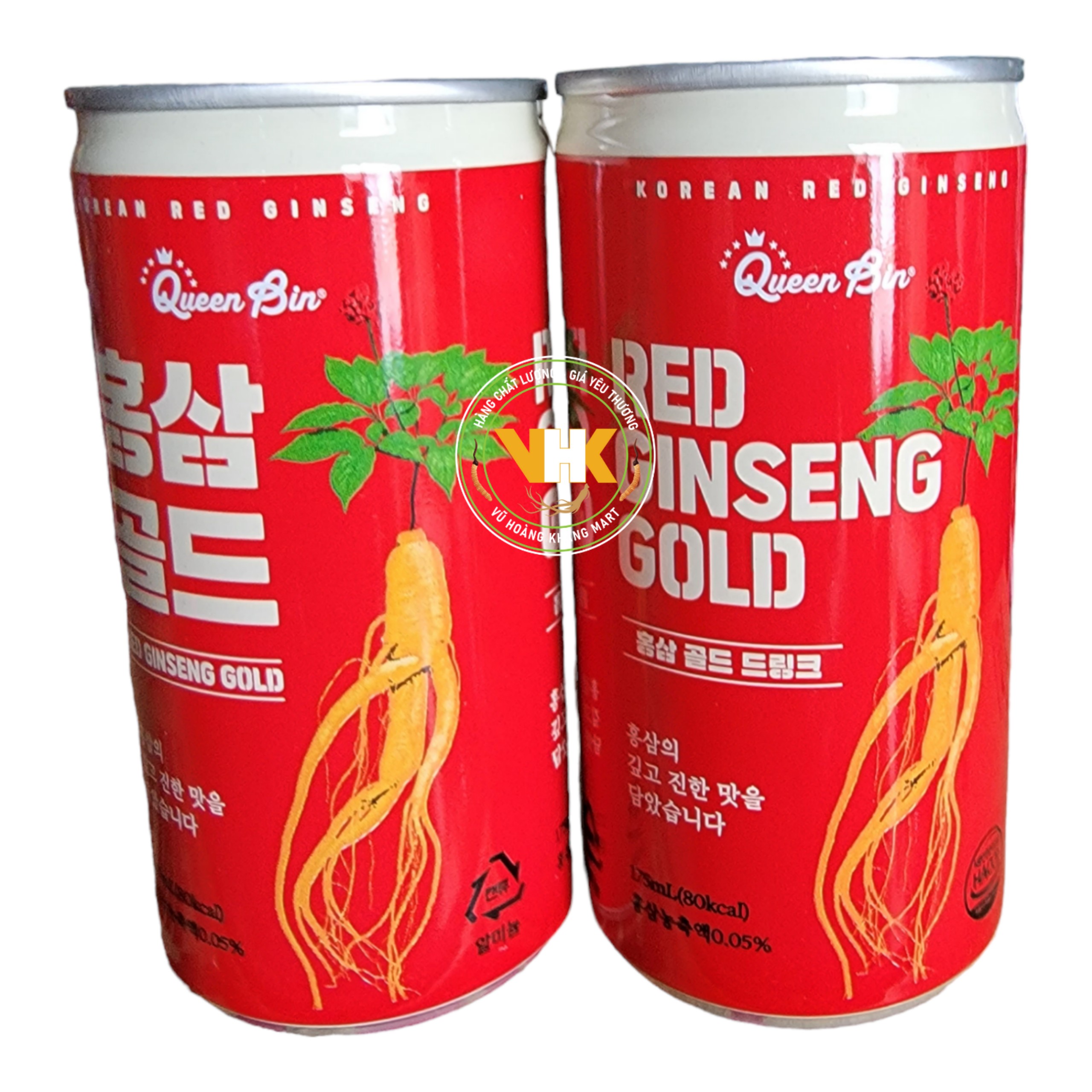 Combo 10 lon nước hồng sâm queenbin hàn quốc