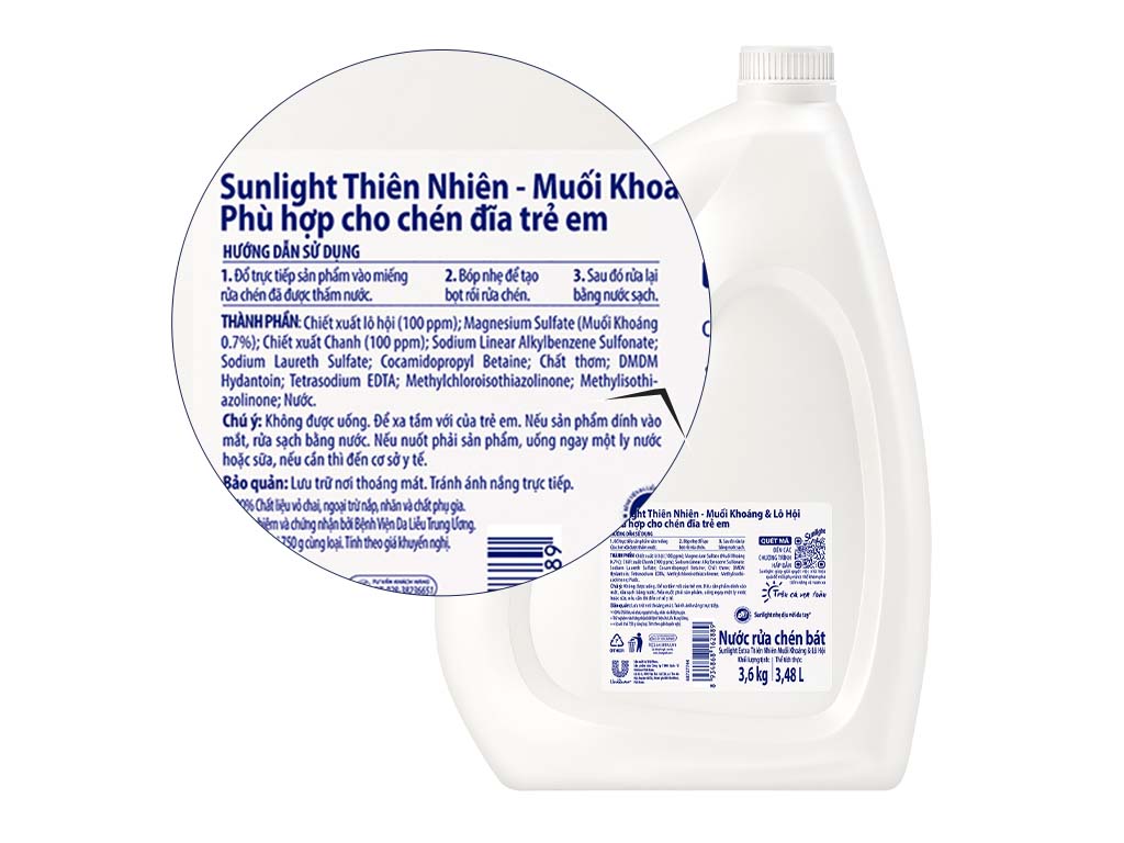 Nước rửa chén Sunlight can 3.5kg/ túi 3.4kg