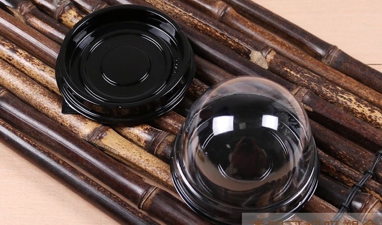 BỘ 100 HỘP TRÒN ĐẾ ĐEN ĐỰNG BÁNH 80 GRAM