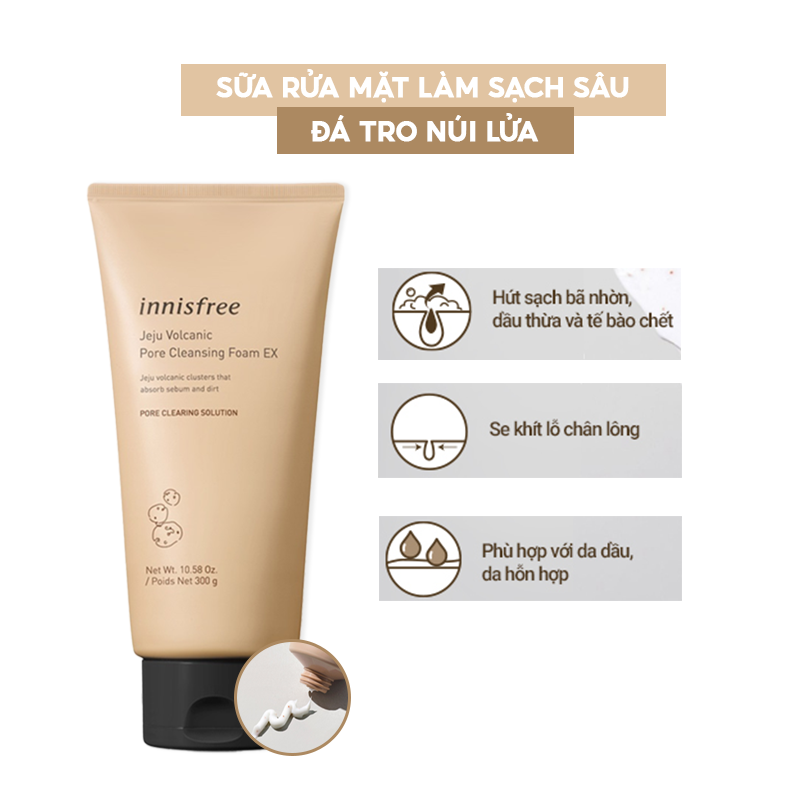 Sữa rửa mặt đá tro núi lửa Innisfree