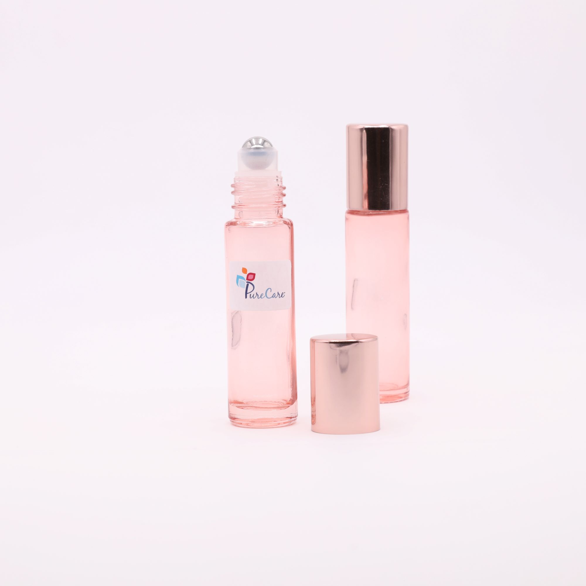 1 PC Gradient Rainbow Ombre Ball Bottle 10Ml Gradient Color Thick Glass Roll On Essential Oil Empty Parfum Bottles Roller Ball Travel Use Necessaries