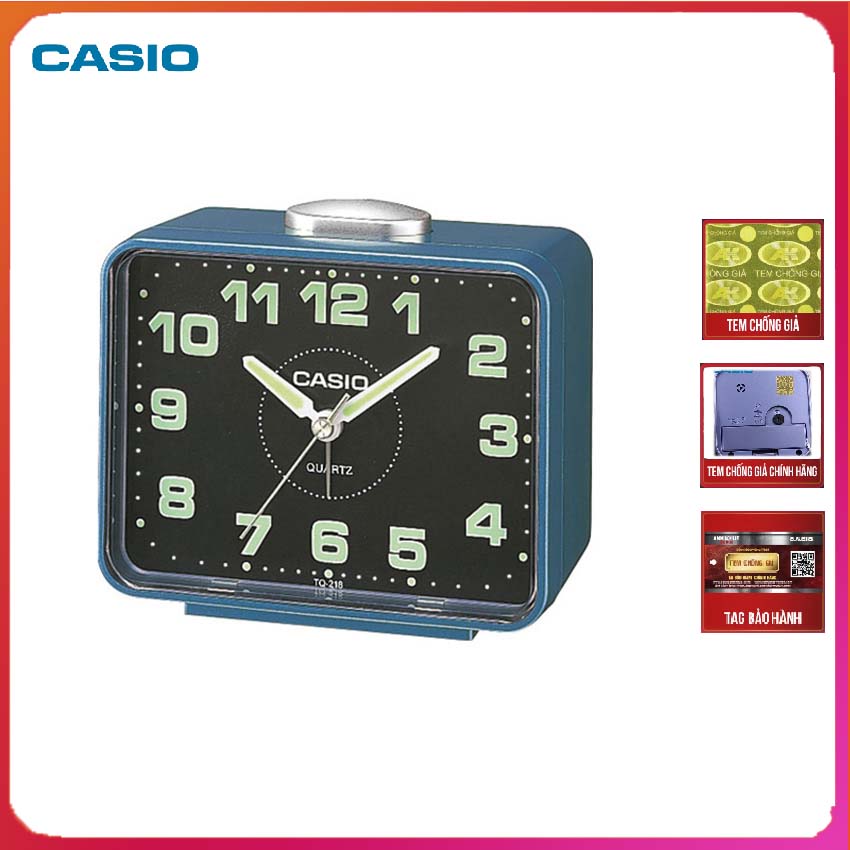 Đồng hồ để bàn Casio TQ-218-2DF báo thức ( Kích thước 9×10.7×6 cm )