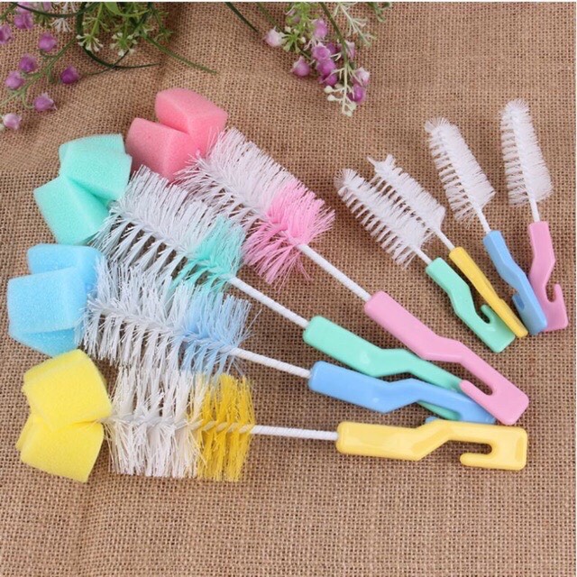 Bộ Cọ Rửa Bình Sữa và Núm ti 2 Chi Tiết