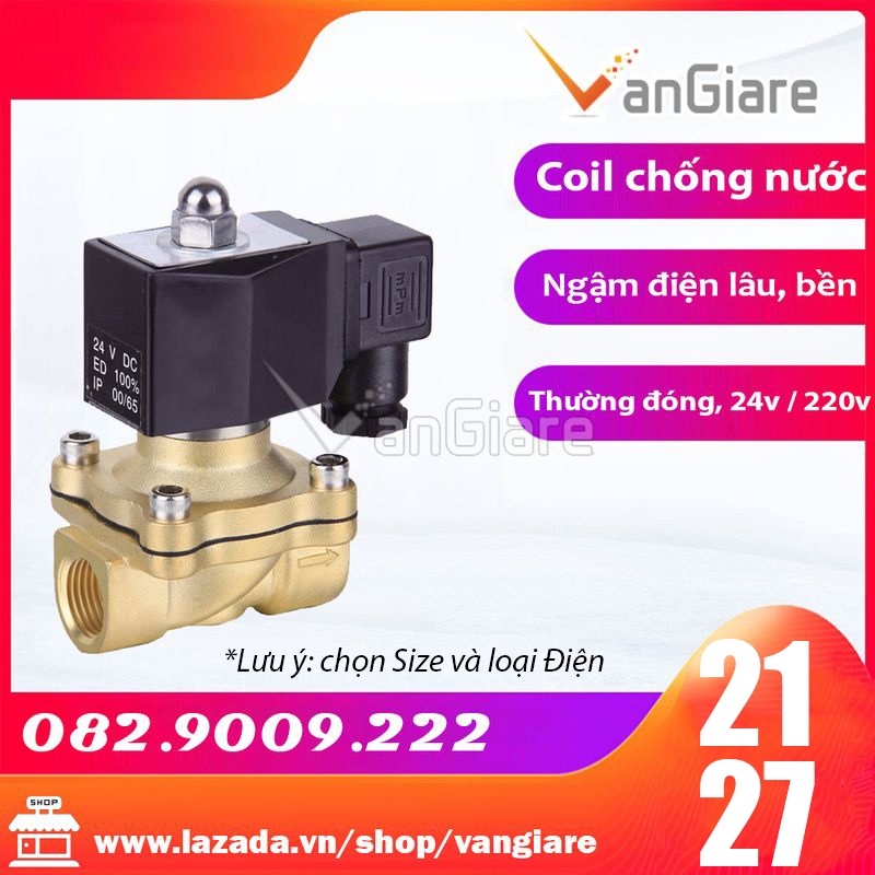 Van điện từ 21 27, coil đúc chống nước, ngậm điện lâu