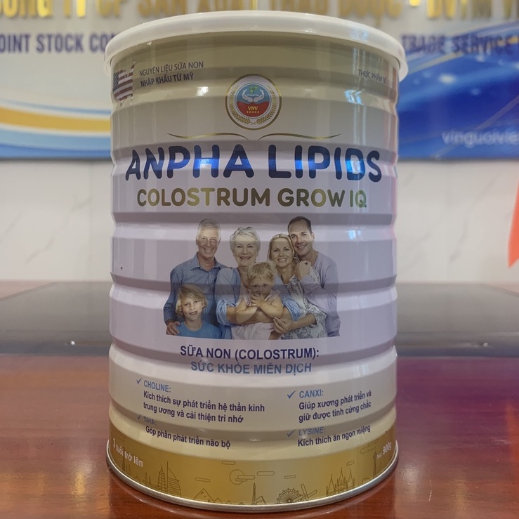 Sữa non Anpha Lipids Colostrum Grow IQ 900 gram