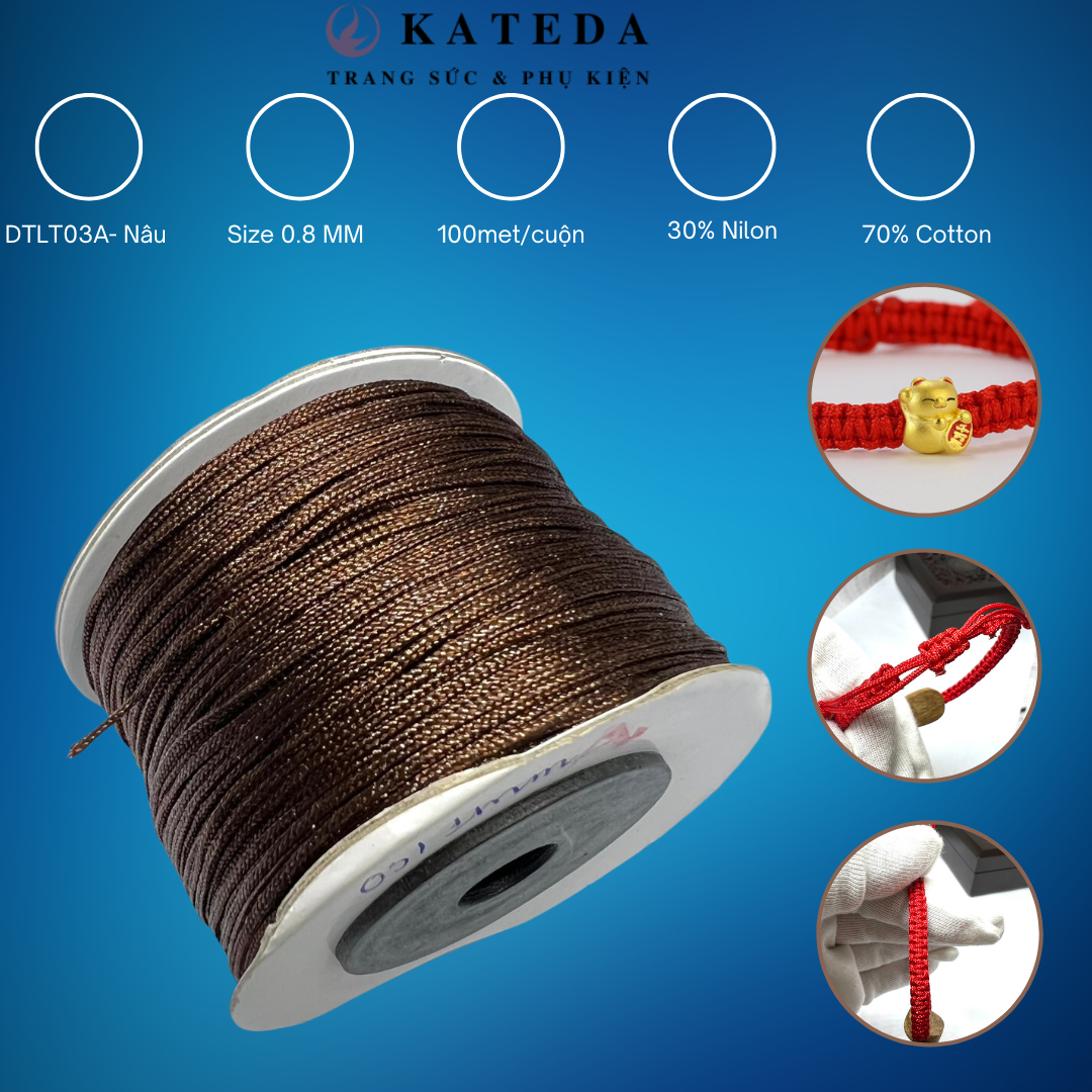 [HCM]Dây nilon thắt vòng loại tốt cuộn 1mm và 0.8mm (Qúy khách vui lòng xem kĩ mô tả để chọn màu và size)