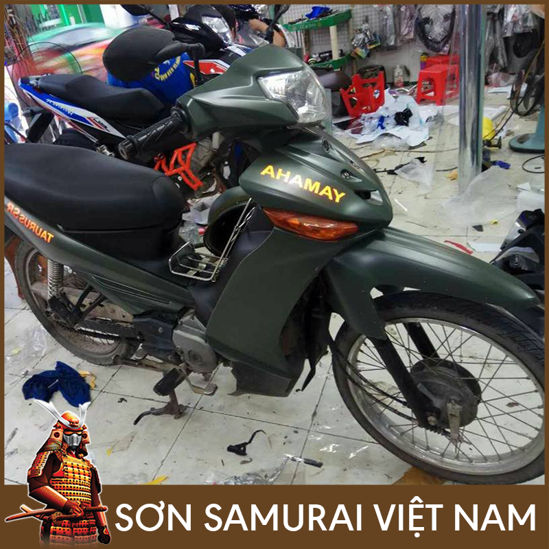 Sơn samurai màu xanh - Combo xanh 142 sơn xịt samurai