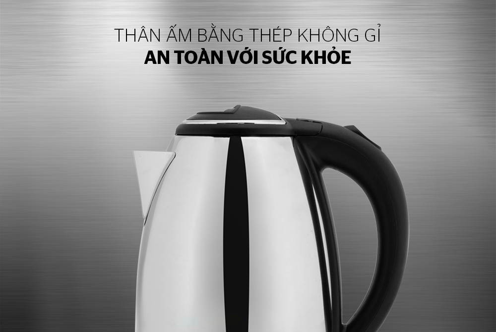 Ấm siêu tốc inox 1.8L HAPPY TIME HTD1088 - Bảo hành 12 tháng