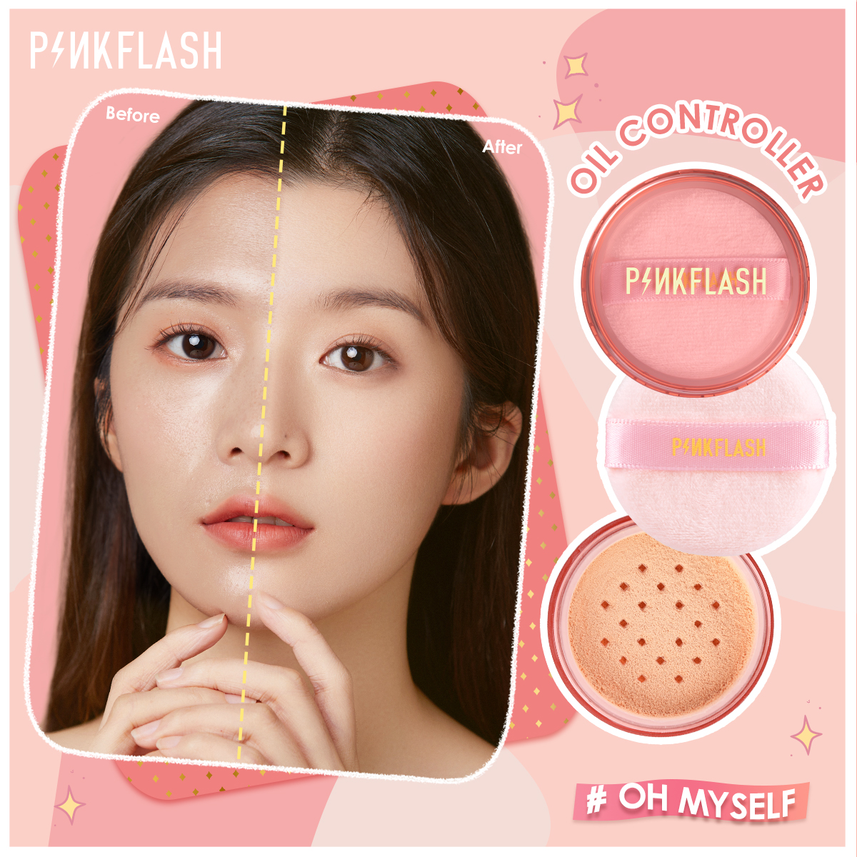 FOCALLURE Phấn phủ PINKFLASH OhMySelf lâu trôi
