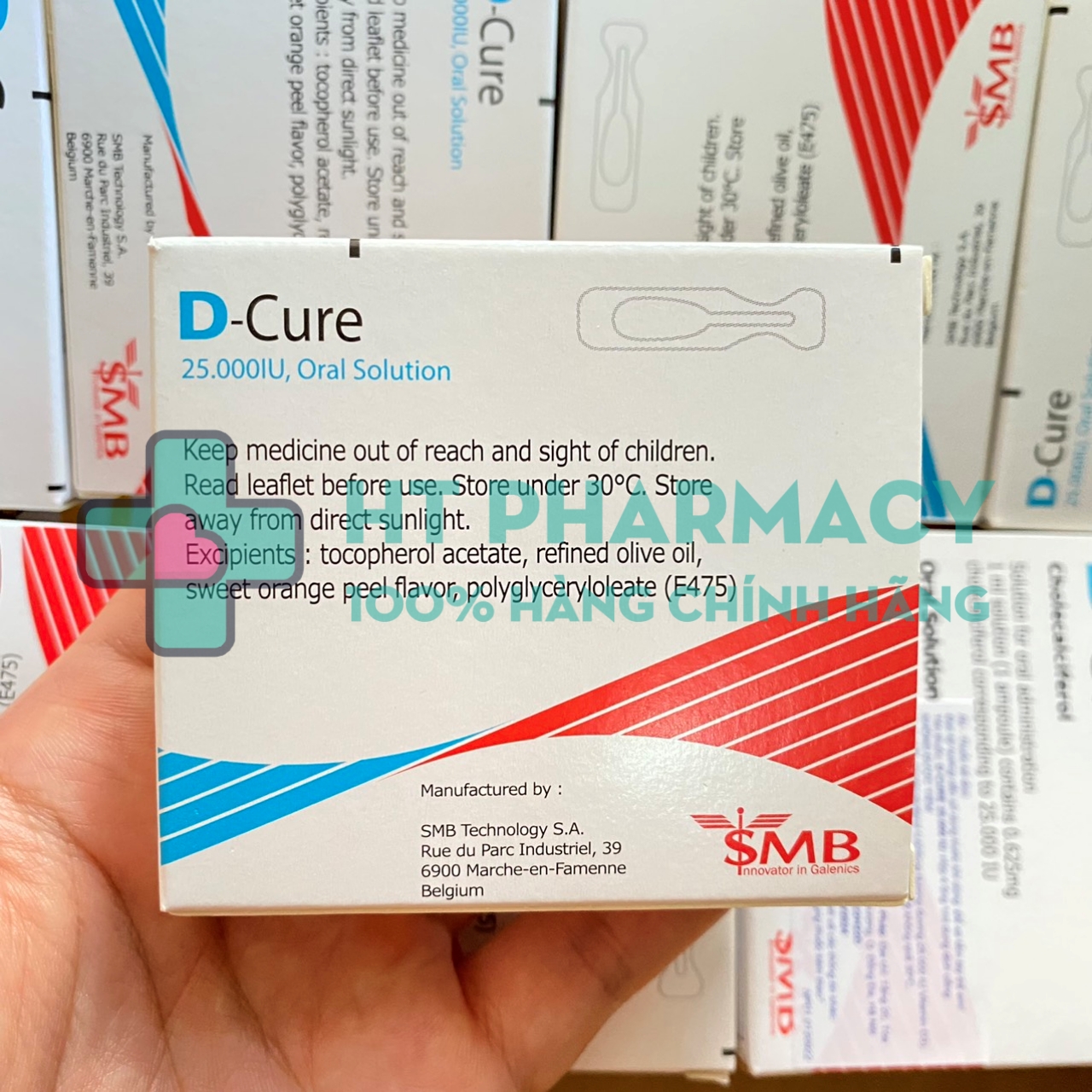 D-cure Vitamin D dcure hỗ trợ bổ sung Vitamin D thiếu hụt (hộp 4 ống)