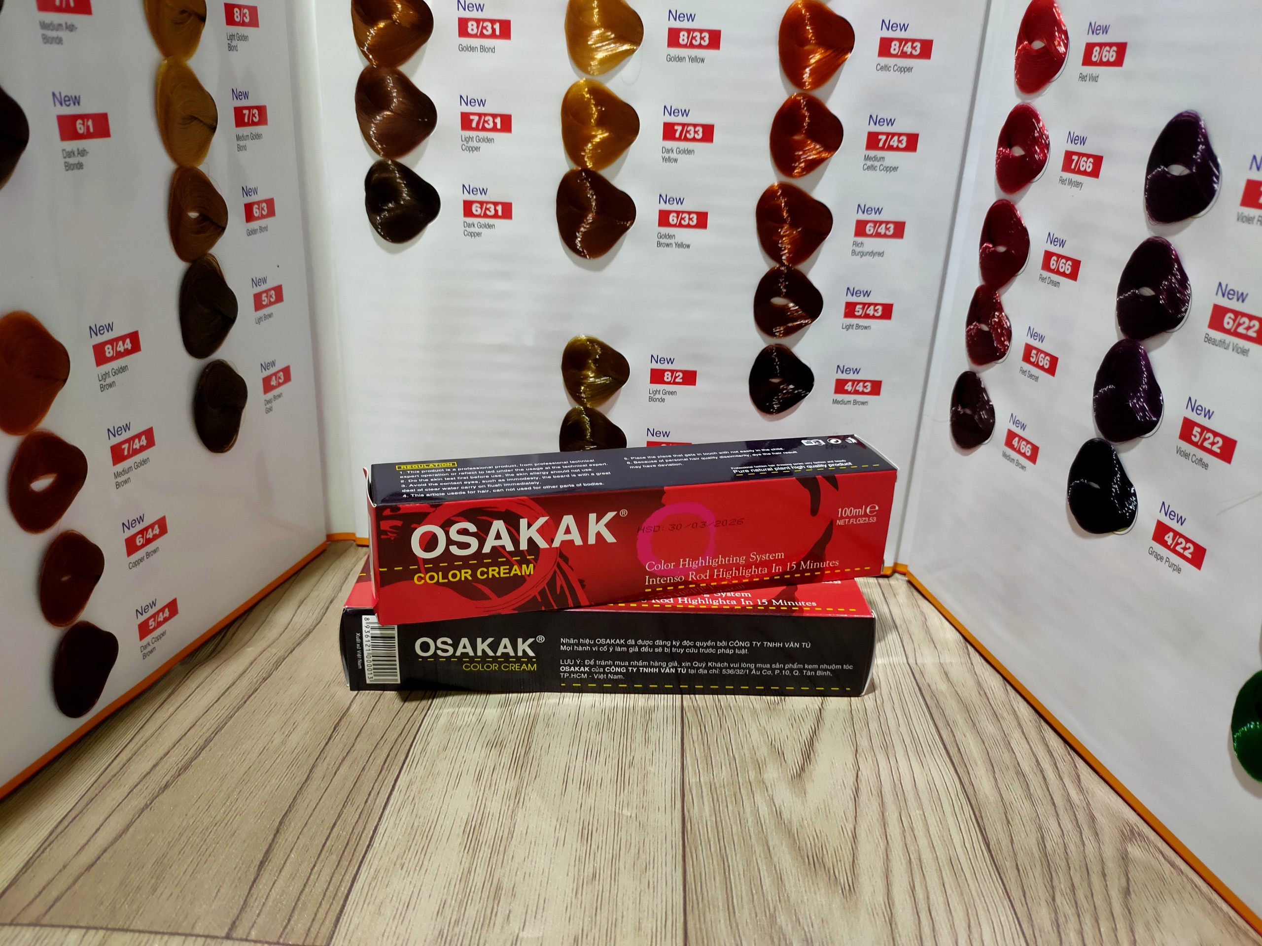 Màu nhuộm tóc osakaK 100ML (không kèm oxy trợ nhuộm )