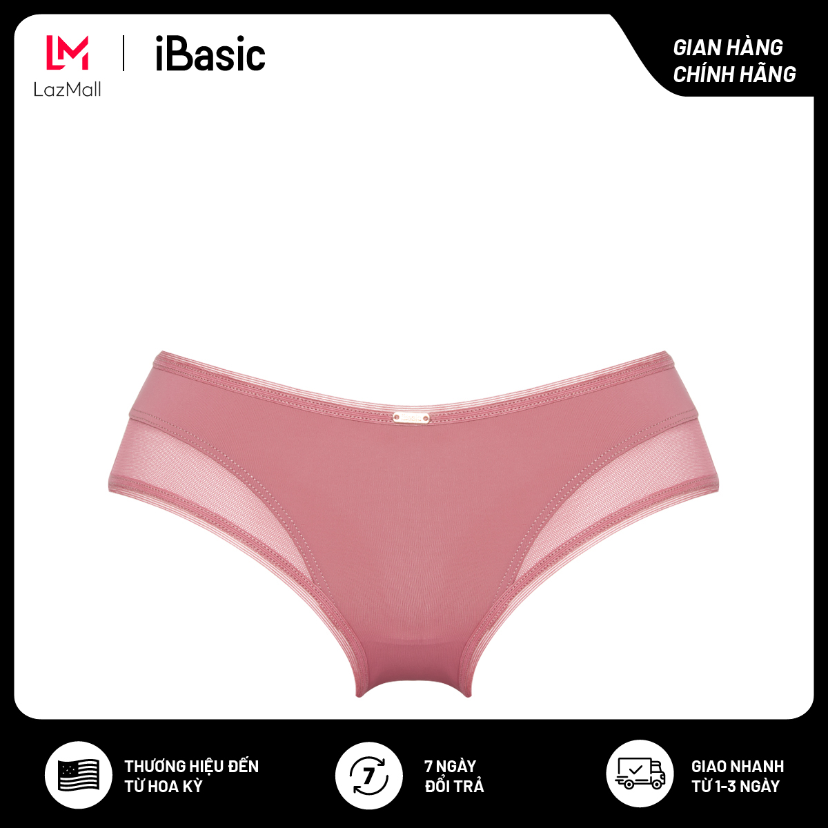 Quần lót nữ phối lưới iBasic PANW110