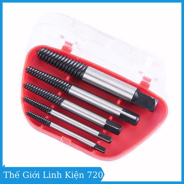 Bộ tháo bu lông Ốc vít-5 mũi (tháo khoét ốc gẫy trờn ren )