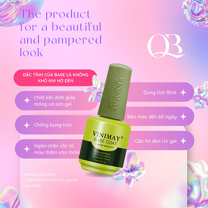 Sơn gel Base Coat VINIMAY (sơn nền liên kết gel)