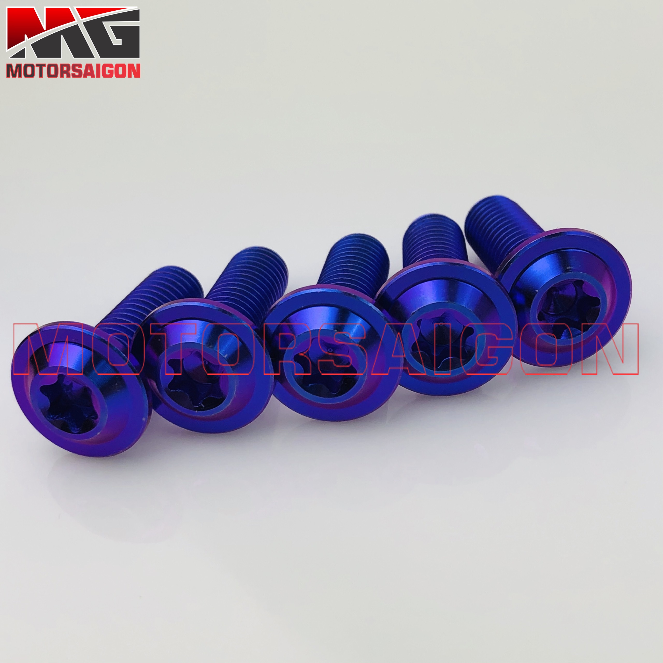 [HCM]5 ốc titan gr5 xanh tím gắn đĩa nhập khẩu thái lan dòng cao cấp Motorsaigon