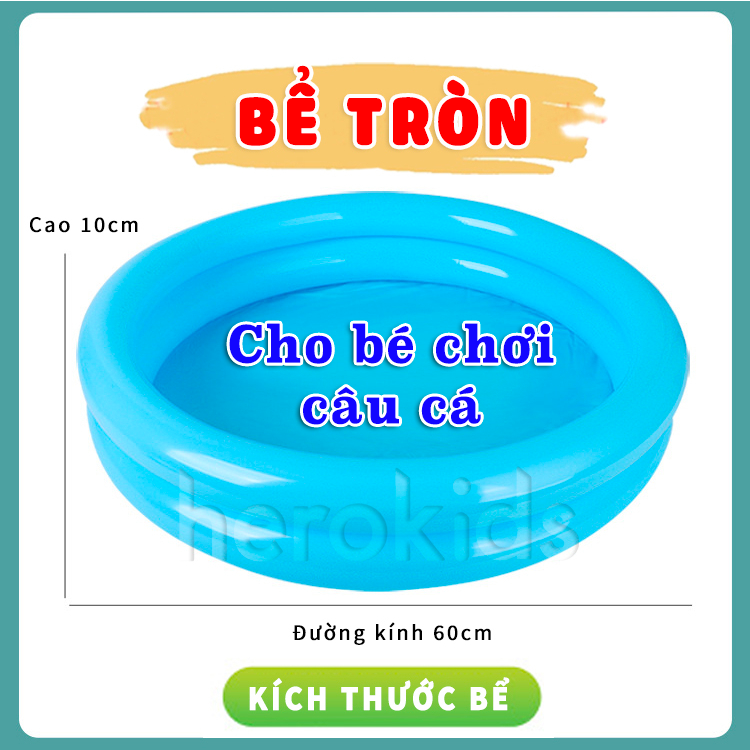 Bể phao câu cá hình tròn cho bé chơi câu cá