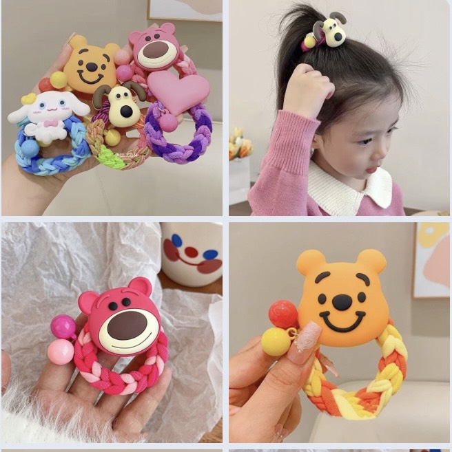 Cột tóc charm to hoạt hình thời trang dễ thương