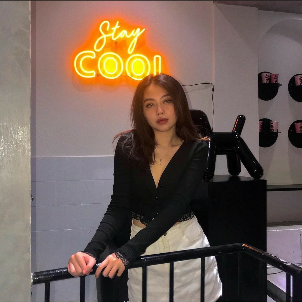 Áo Croptop tay dài phối ren nữ A2 - ENTYTY