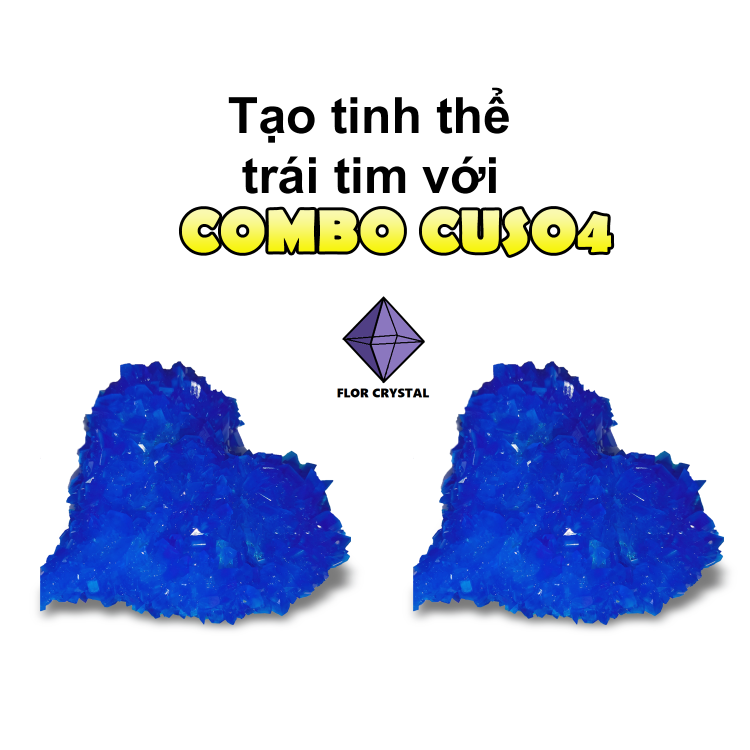 Bộ nuôi tinh thể combo CuSO4 Đồng II Sunfat