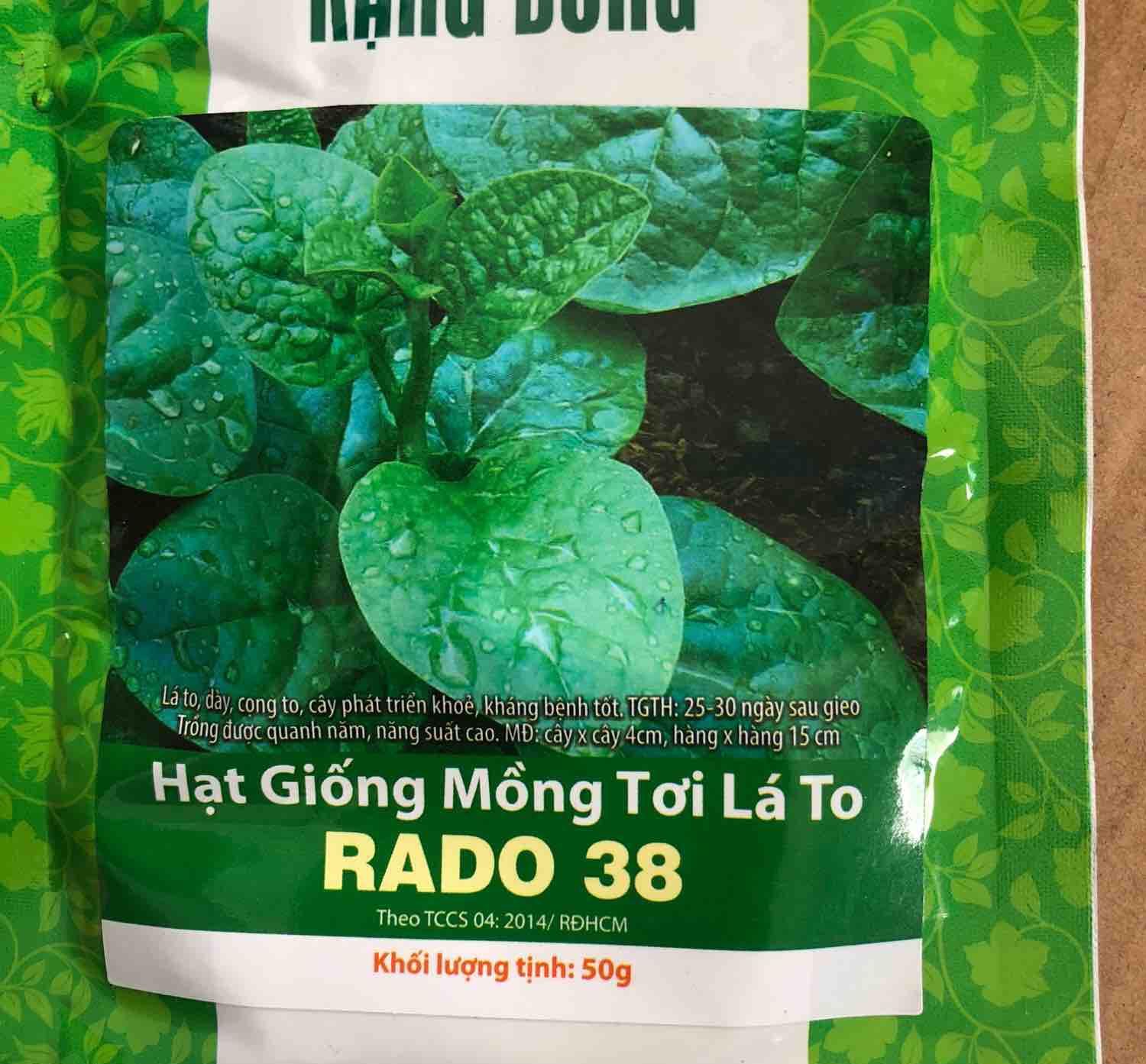 Hạt giống Rau Ăn Lá - Hạt giống Mồng Tơi Lá To