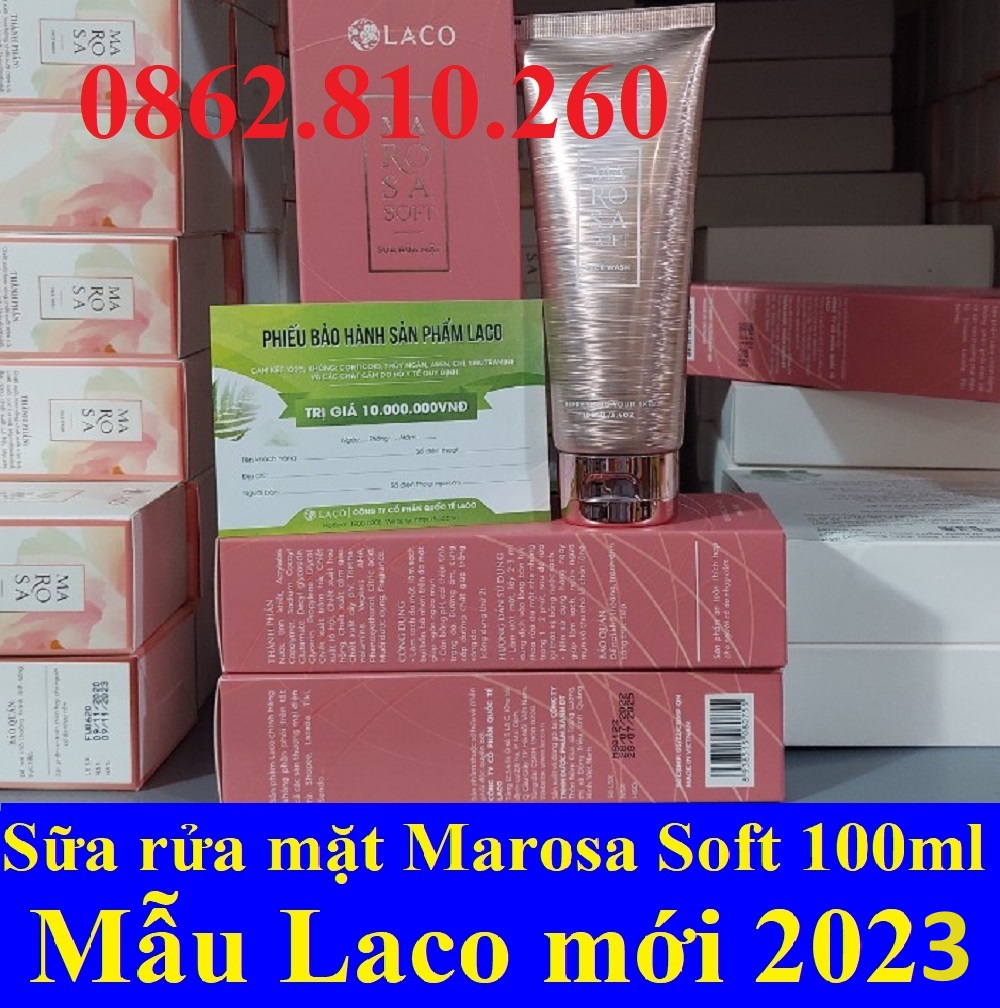 SỮA RỬA MẶT Marosa face wash LACO 100ml/5ml date mới