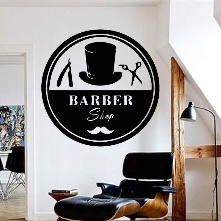 Decal Trang trí Barber, Salon cắt tóc P2