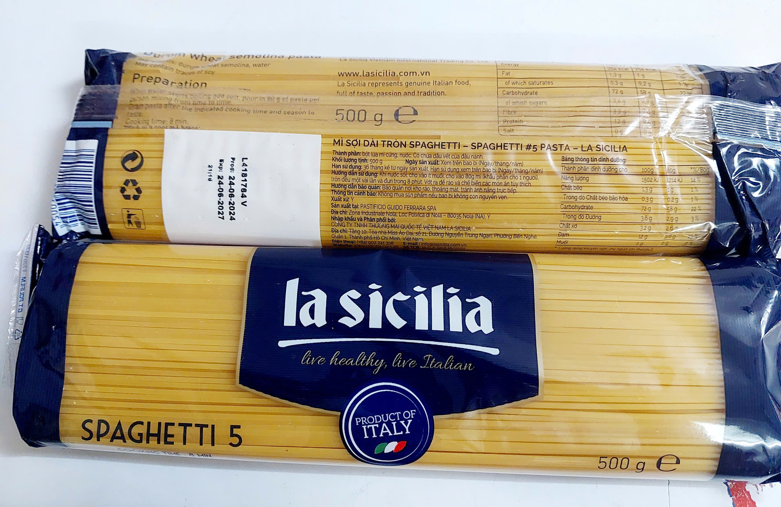 500G MÌ Ý ĐỂ NẤU SPAGHETI