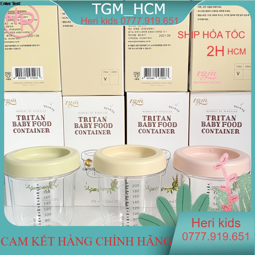 Hộp trữ thức ăn, hũ đựng thực phẩm, trữ sữa cho bé Tritan TGM Nature Hàn Quốc