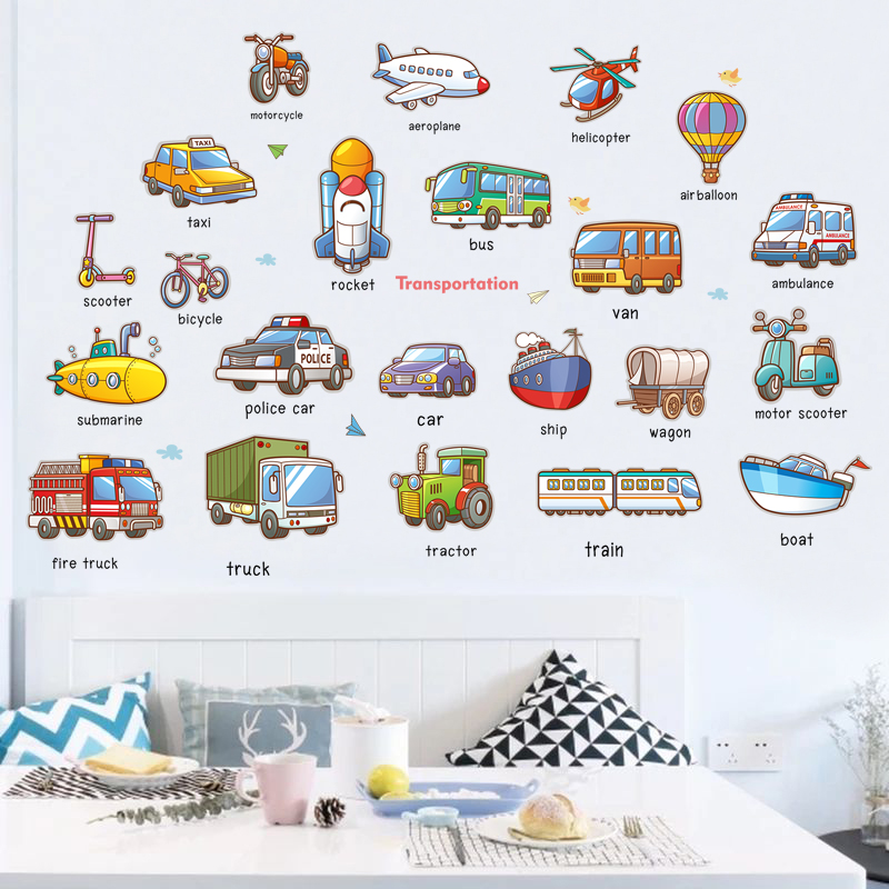 DECAL DÁN TƯỜNG PHƯƠNG TIỆN GIAO THÔNG