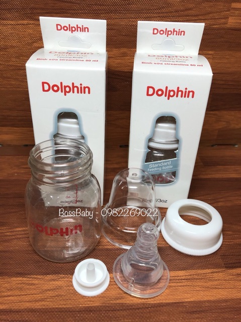 Bình Sữa Streamline Cổ Hẹp Dolphin 80Ml/160Ml/260Ml