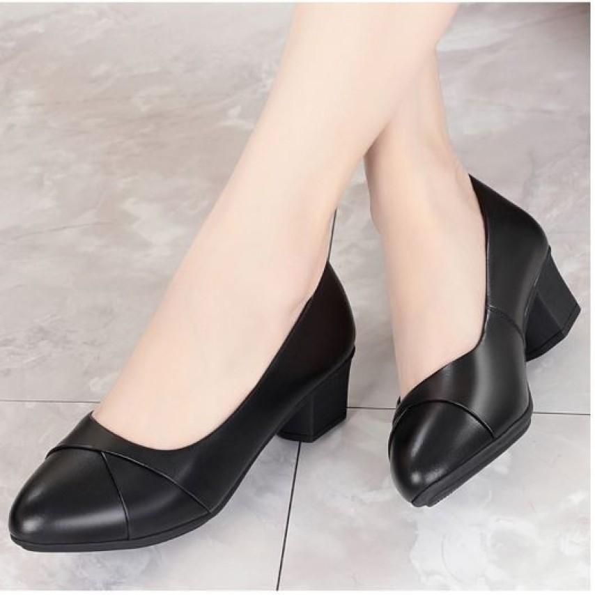 Hàng VNXK M9 Giày cao gót nữ da lì 4cm siêu mềm êm chân xếp li xinh xắn kèm hình thật giá rẻ