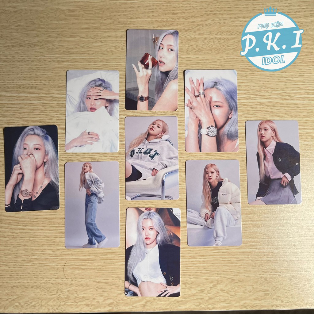 Set 9 Card Rosé Blackpink White 2 mặt
