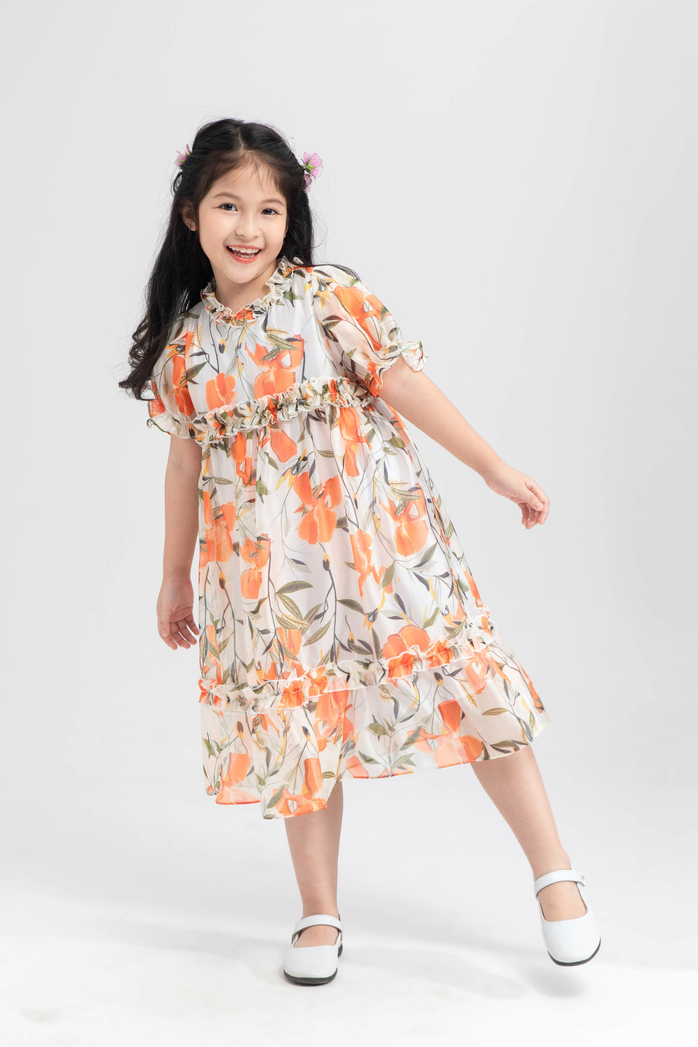 Đầm voan bé gái IVY moda MS 48G1225