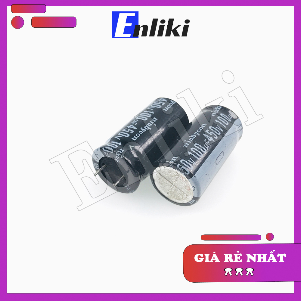 Tụ 100uF 450V Cũ kích thước 18x35mm