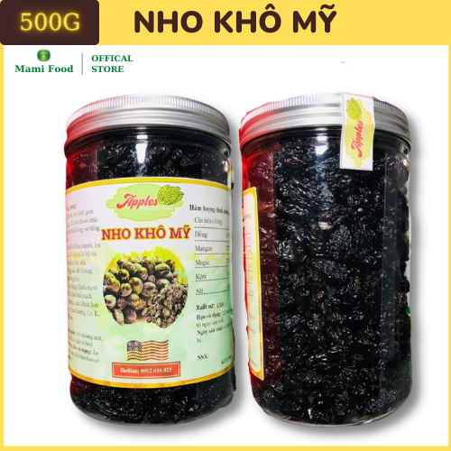 Nho khô đen Mỹ 500gr