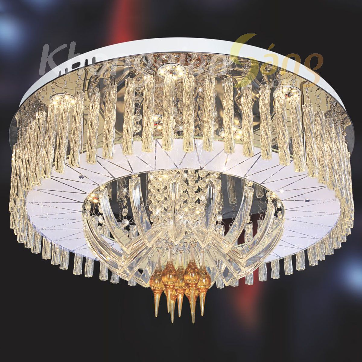ĐÈN ỐP TRẦN LED (PHI 600mm x H200mm) KGC-7110