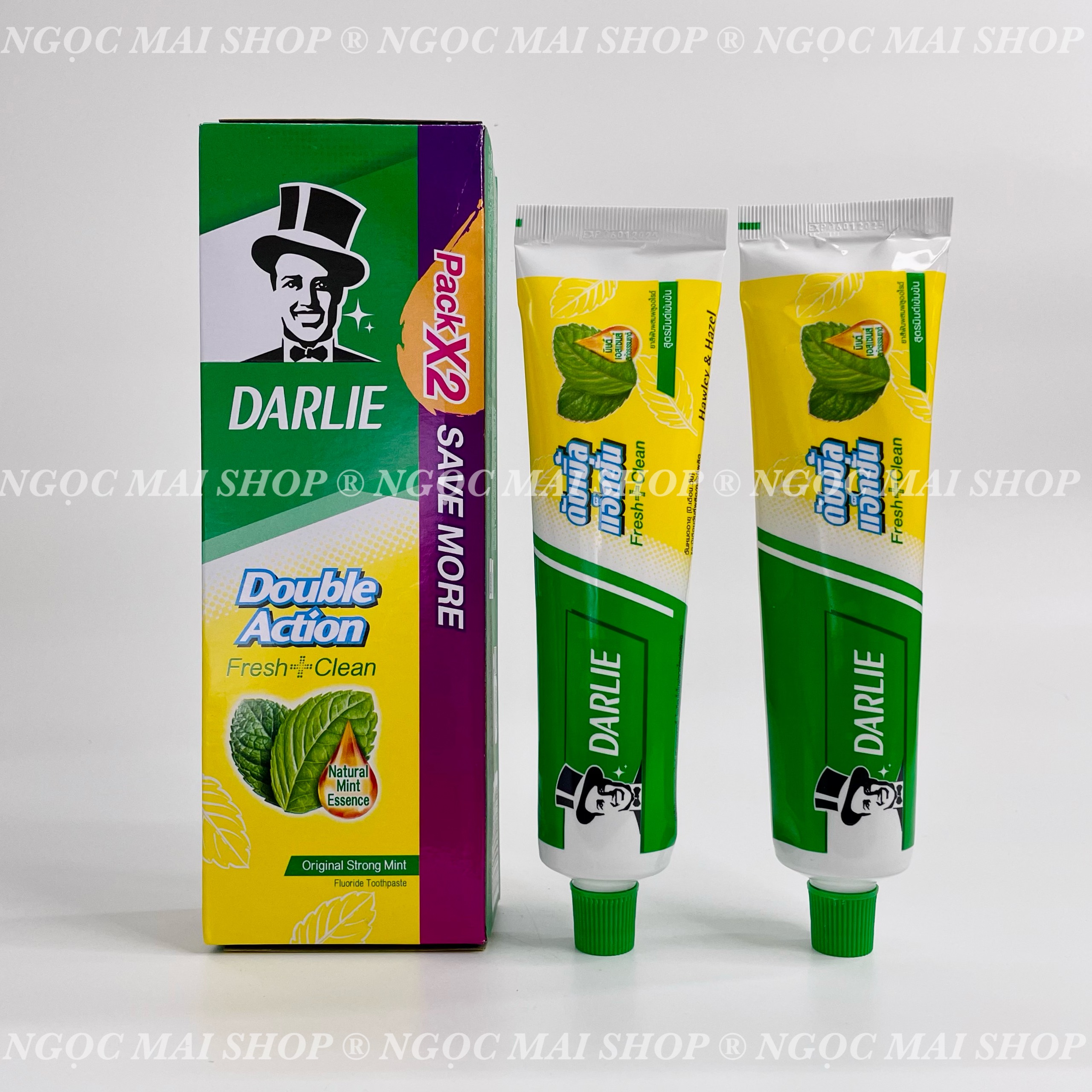 Combo 2 tuýp Kem Đánh Răng Darlie ( Và Closeup ) Thái Lan