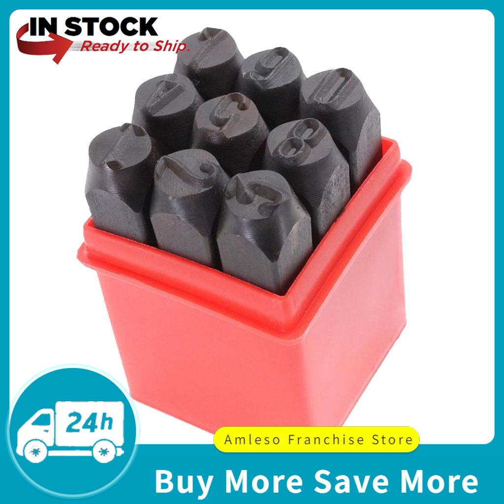 amleso Professional 3mm/4mm/5mm/6mm/10mm/12.5mm Number or Letters Stamp Punch Set