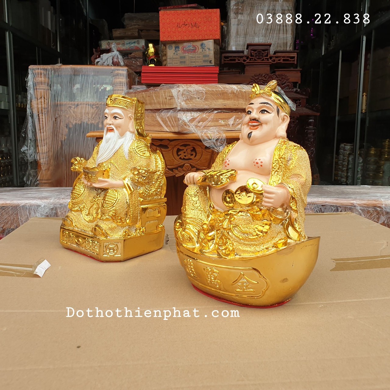 Cặp Thần Tài – Ông Địa Kim Sa