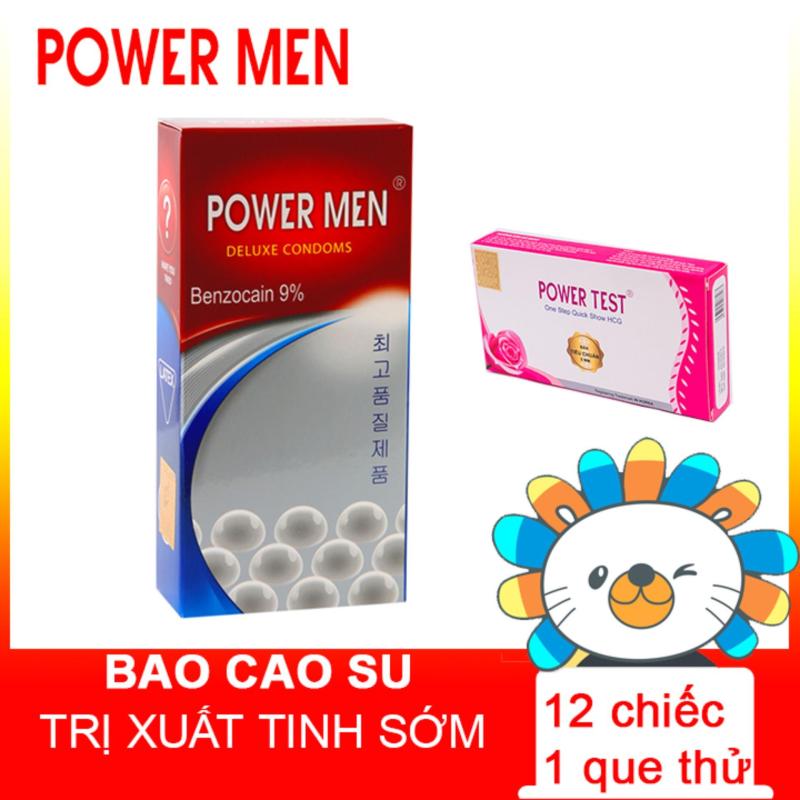 [Mua 1 Tặng 1] Que thử thai Powertest tặng Bao cao su Powermen 12 chiếc BCS nhập khẩu