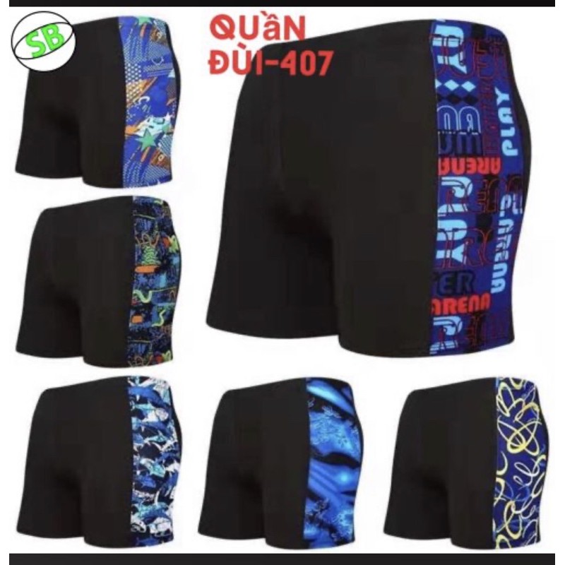 Quần bơi nam hoa văn 407(30-110kg)