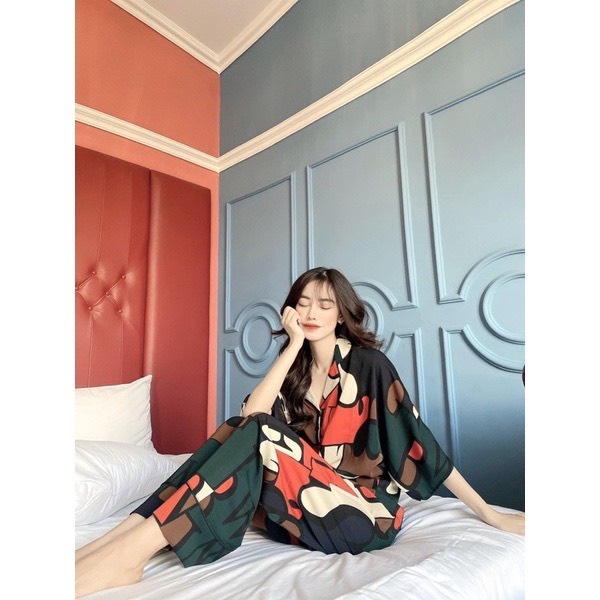 Bộ Lụa Áo Cộc Quần Dài Chất Lụa Đẹp