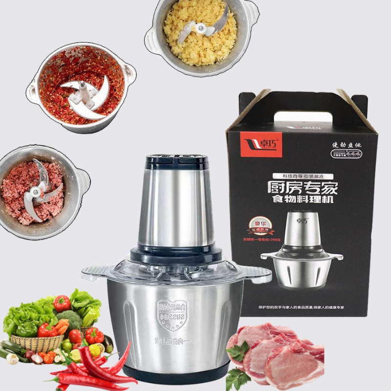 Máy xay thịt - cối xay inox không rỉ 2L