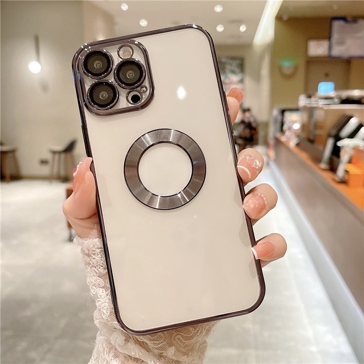 Ốp lưng iphone viền xi trong mạ điện 6d bảo vệ camera siêu hot
