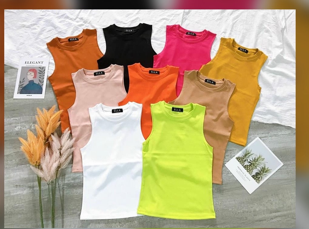 ÁO BA LỖ, ÁO THUN NỮ CROP-TOP