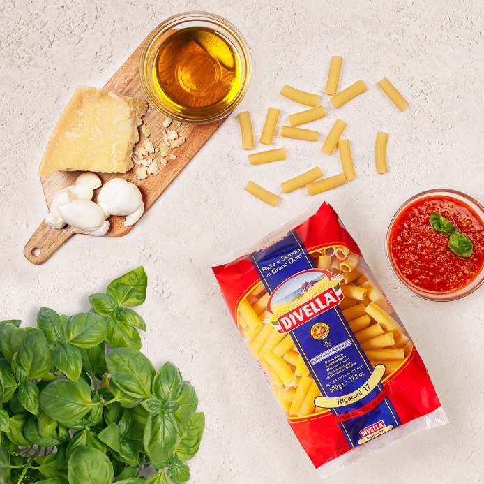 Nui Ống To Rigatoni Số 17 DIVELLA - 500Gr