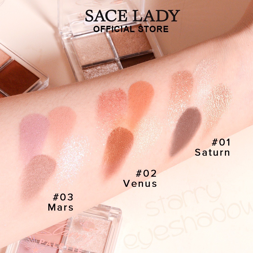 Bảng Phấn Mắt 4 Ô SACE LADY Lấp lánh 1.8g - SL358