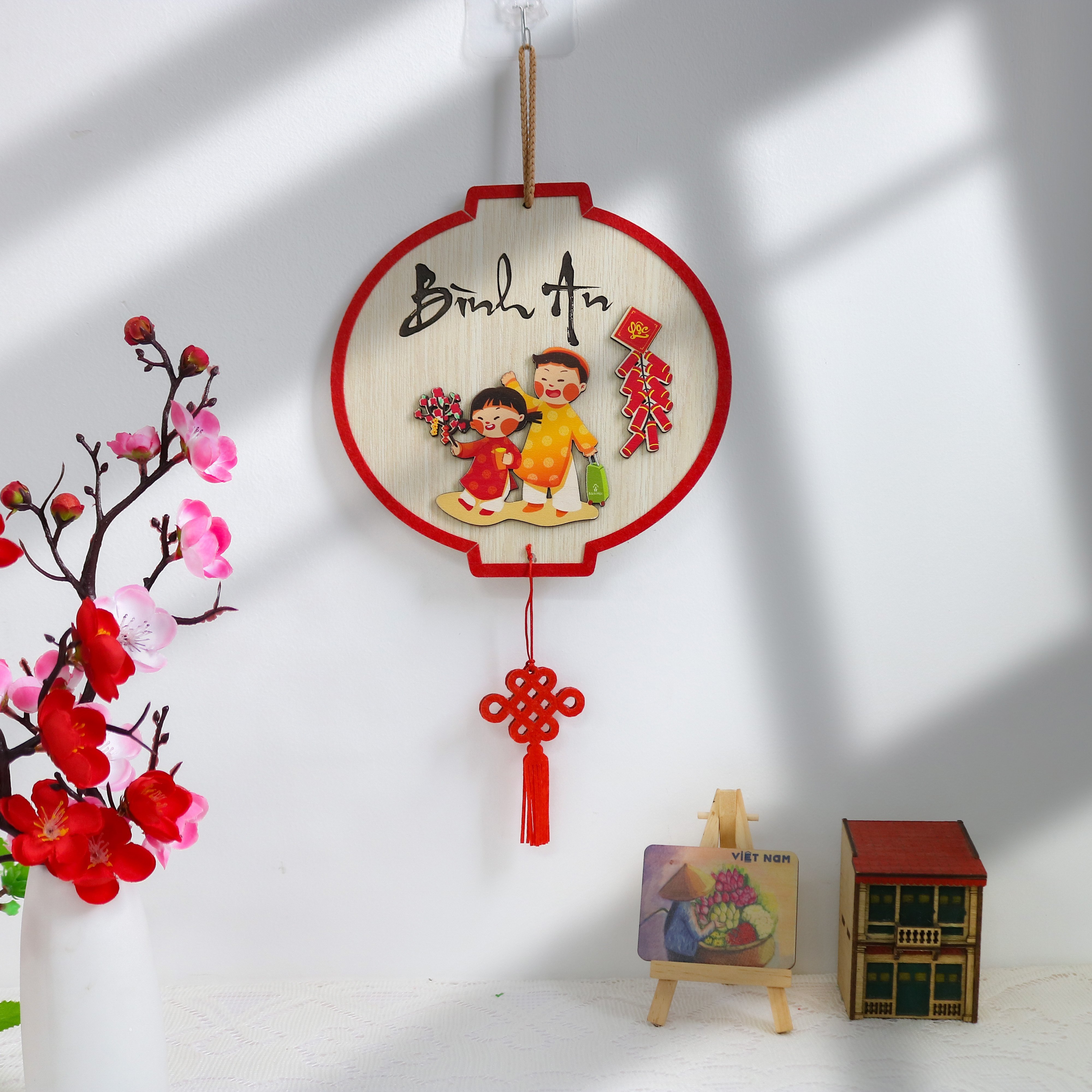 Bảng gỗ trang trí decor chủ đề tết 2024 - bảng gỗ treo tường trang trí nhà cửa