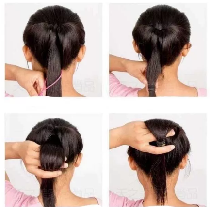 Bộ 4 món dụng cụ làm tóc làm phồng tóc, búi tóc củ tỏi , tạo khiểu tóc đa năng